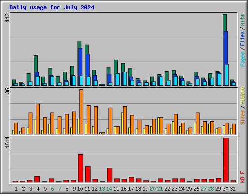 Daily usage for July 2024