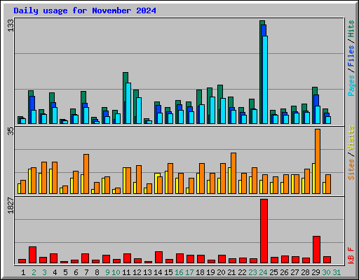 Daily usage for November 2024