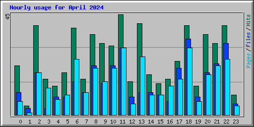 Hourly usage for April 2024