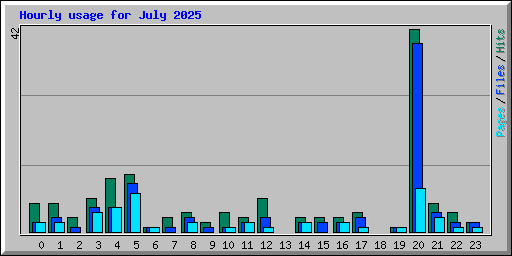 Hourly usage for July 2025