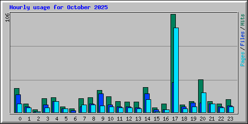 Hourly usage for October 2025