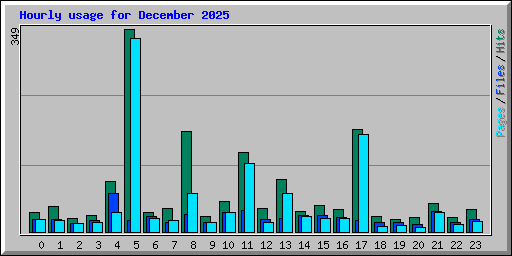 Hourly usage for December 2025