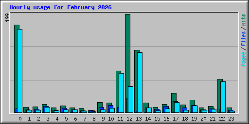 Hourly usage for February 2026