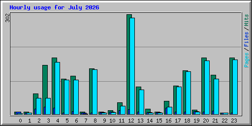 Hourly usage for July 2026