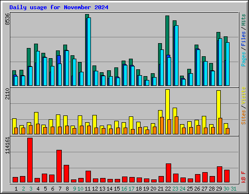 Daily usage for November 2024