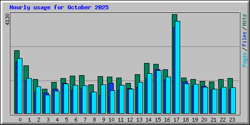 Hourly usage for October 2025