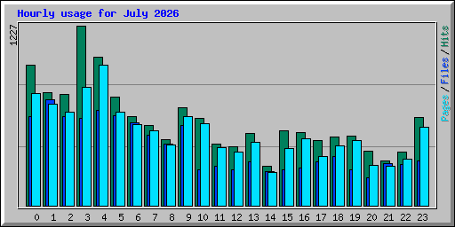 Hourly usage for July 2026