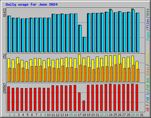 Daily usage for June 2024