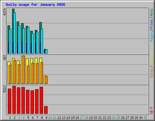 Daily usage for January 2026