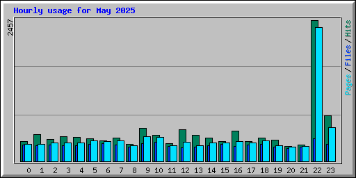 Hourly usage for May 2025
