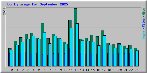 Hourly usage for September 2025