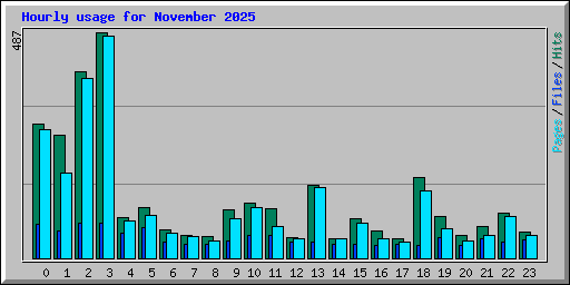 Hourly usage for November 2025