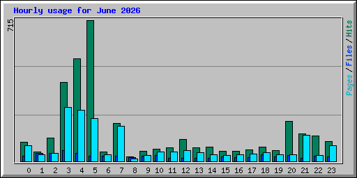 Hourly usage for June 2026