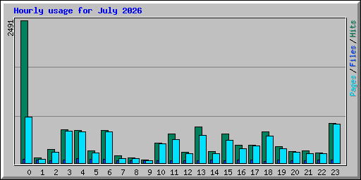 Hourly usage for July 2026